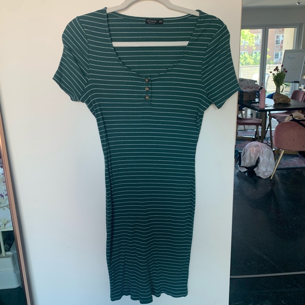 Cotton On Green Tee Shirt Dress - M